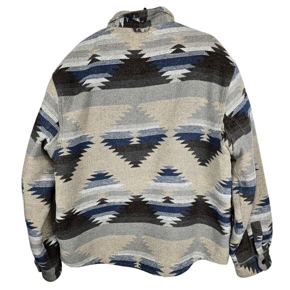 Jachs New York Jacket Shacket Wool Blend Sherpa Lined Aztec Southwestern Men XXL - Picture 3 of 8